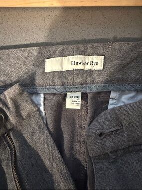 Hawker Rye Men's Gray Chinos 36x32 great condition- Classic Tailored Fit